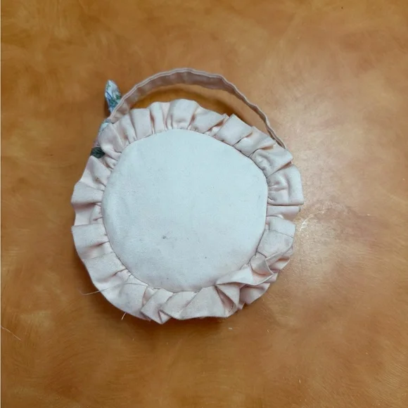 Pink Ruffled Round Handbag - Picture 1 of 3